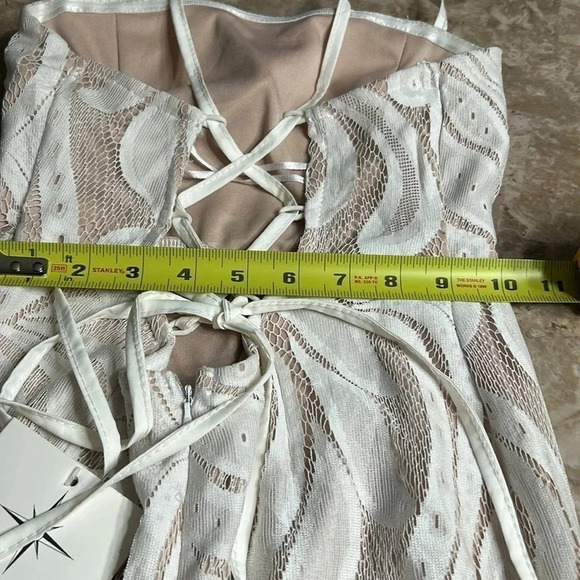 Anthropologie White Strapless Dress - Picture 7 of 16